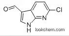 Molecular Structure of 383875-59-0 (1H-Pyrrolo[2,3-b]pyridine-3-carboxaldehyde, 6-chloro-)